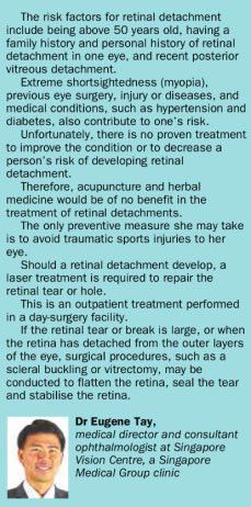 Be alert to retinal detachment symptoms