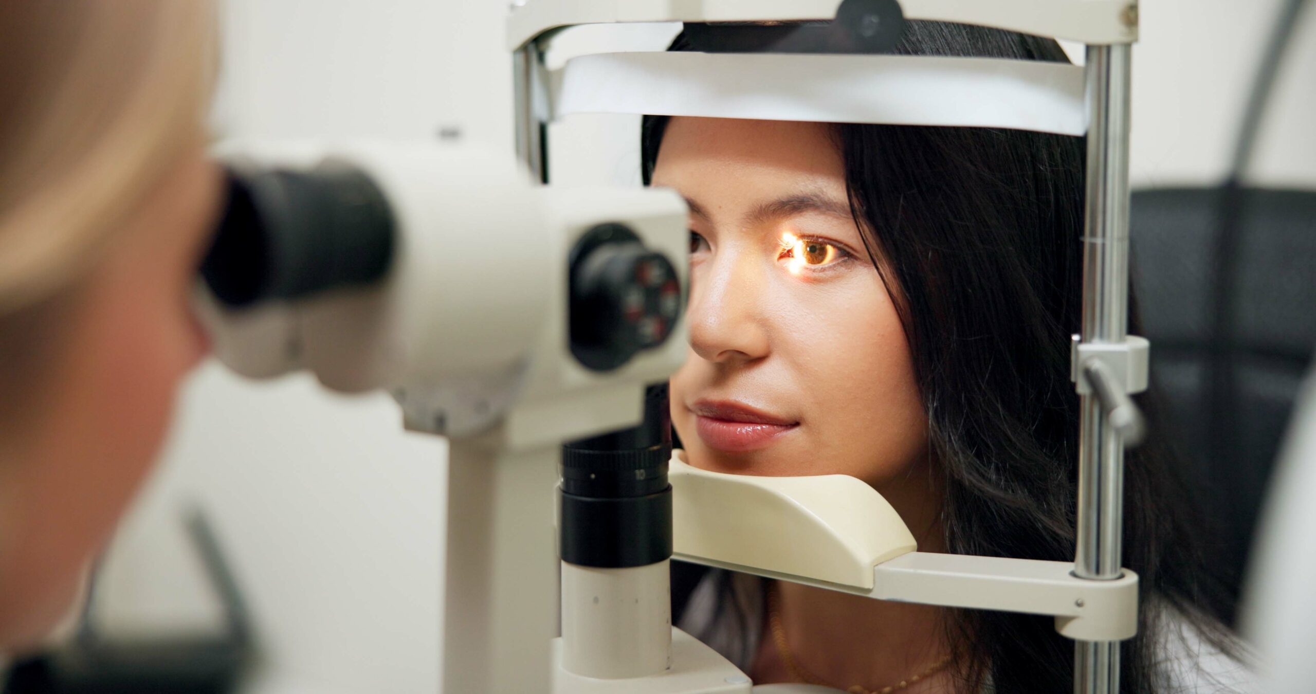 Patient doing Eye Screening for LASIK