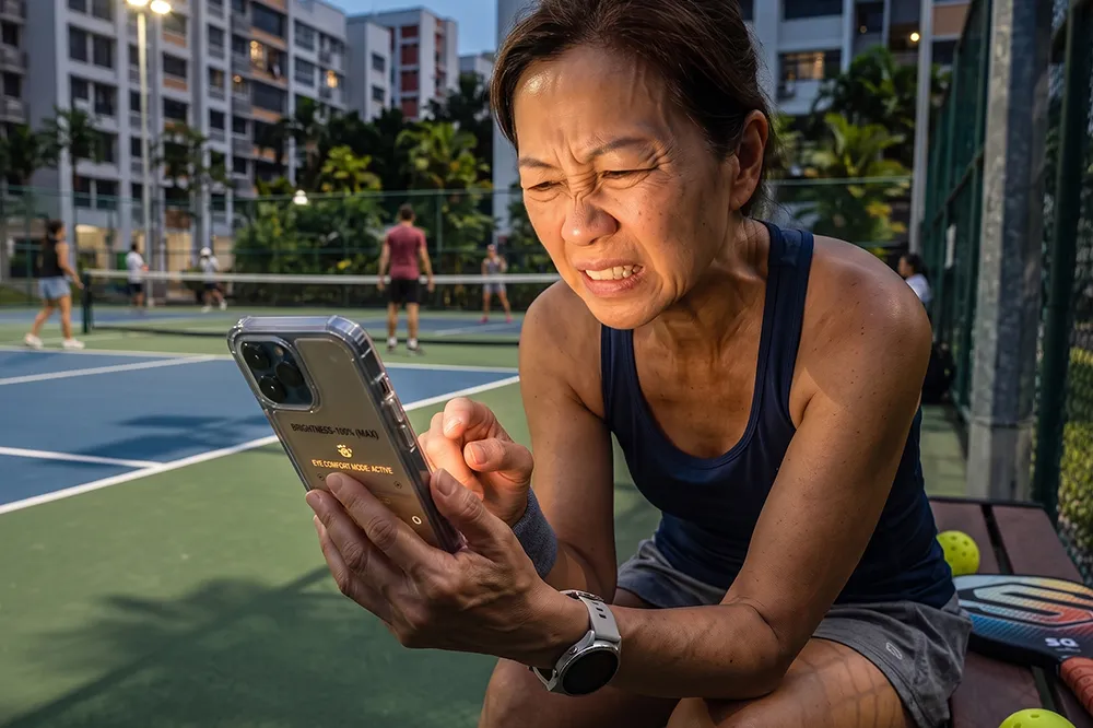 You've turned your phone brightness up to maximum, and it still doesn't help